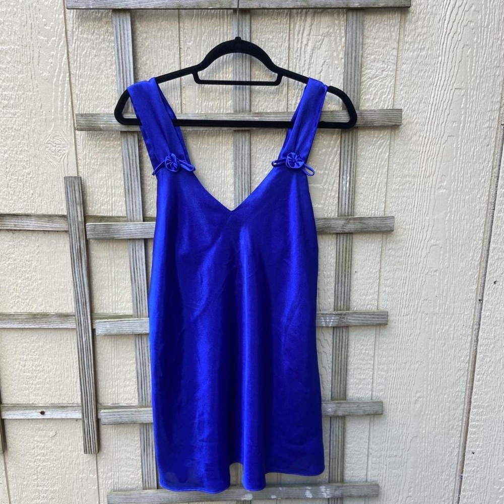 Vintage electric blue mini dress